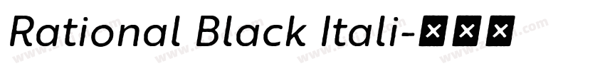 Rational Black Itali字体转换